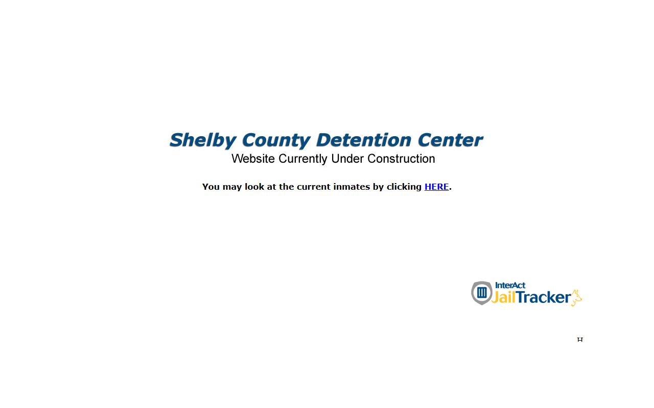 Shelby County inmate population roster landing page